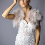 Plume Blush Feather Bolero - Mode & Affaire