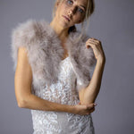 Plume Blush Feather Bolero - Mode & Affaire