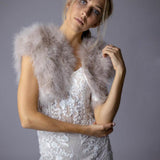 Plume Blush Feather Bolero - Mode & Affaire