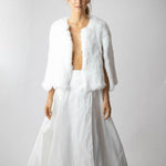 Aimer White Bridal Cape in Snow - Mode & Affaire