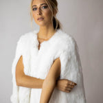 Aimer White Bridal Cape in Snow - Mode & Affaire