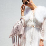 Plume Bridesmaid Bolero in Snow - Mode & Affaire
