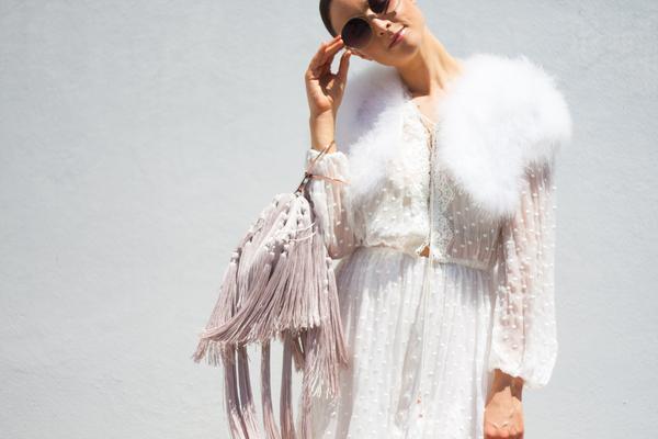 Plume Bridesmaid Bolero in Snow - Mode & Affaire