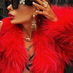 One More Dance Fluffy Jacket in Maraschino - Mode & Affaire