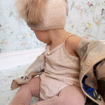 Baby Beanie Double Pom in Oatmeal - Mode & Affaire