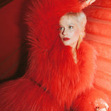 One More Dance Fluffy Jacket in Maraschino - Mode & Affaire