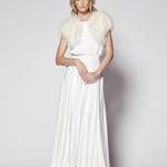 Plume Champagne Feather Bolero - Mode & Affaire