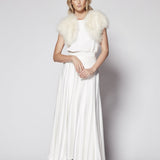 Plume Champagne Feather Bolero - Mode & Affaire