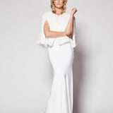 Aimer White Bridal Cape in Snow - Mode & Affaire