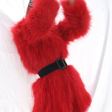 One More Dance Fluffy Jacket in Maraschino - Mode & Affaire