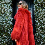 One More Dance Fluffy Jacket in Maraschino - Mode & Affaire