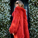 One More Dance Fluffy Jacket in Maraschino - Mode & Affaire