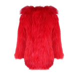 One More Dance Fluffy Jacket in Maraschino - Mode & Affaire