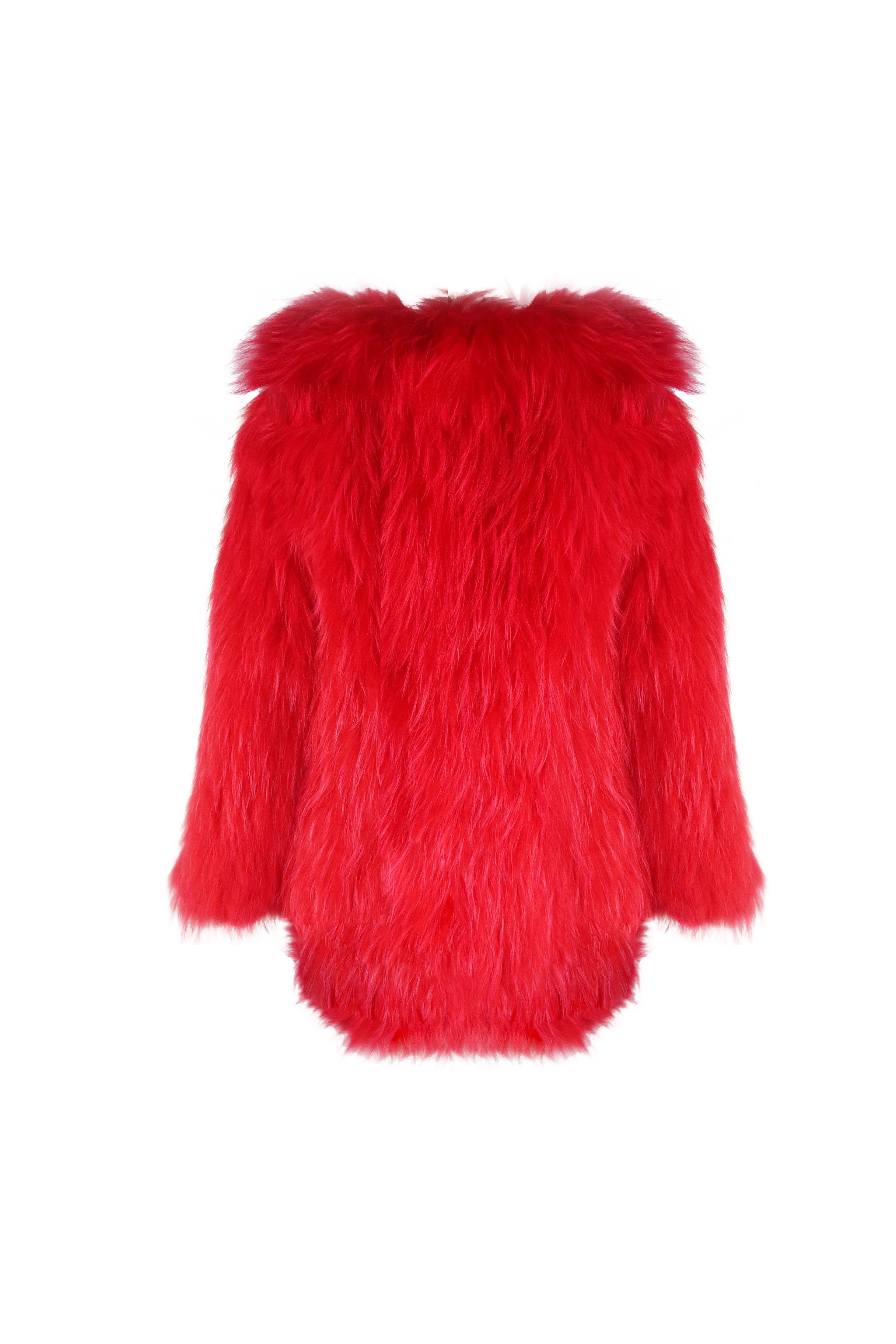 One More Dance Fluffy Jacket in Maraschino - Mode & Affaire