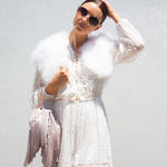 Plume Bridesmaid Bolero in Snow - Mode & Affaire