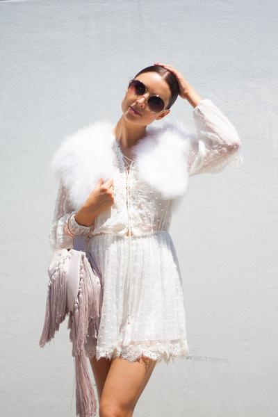 Plume Bridesmaid Bolero in Snow - Mode & Affaire