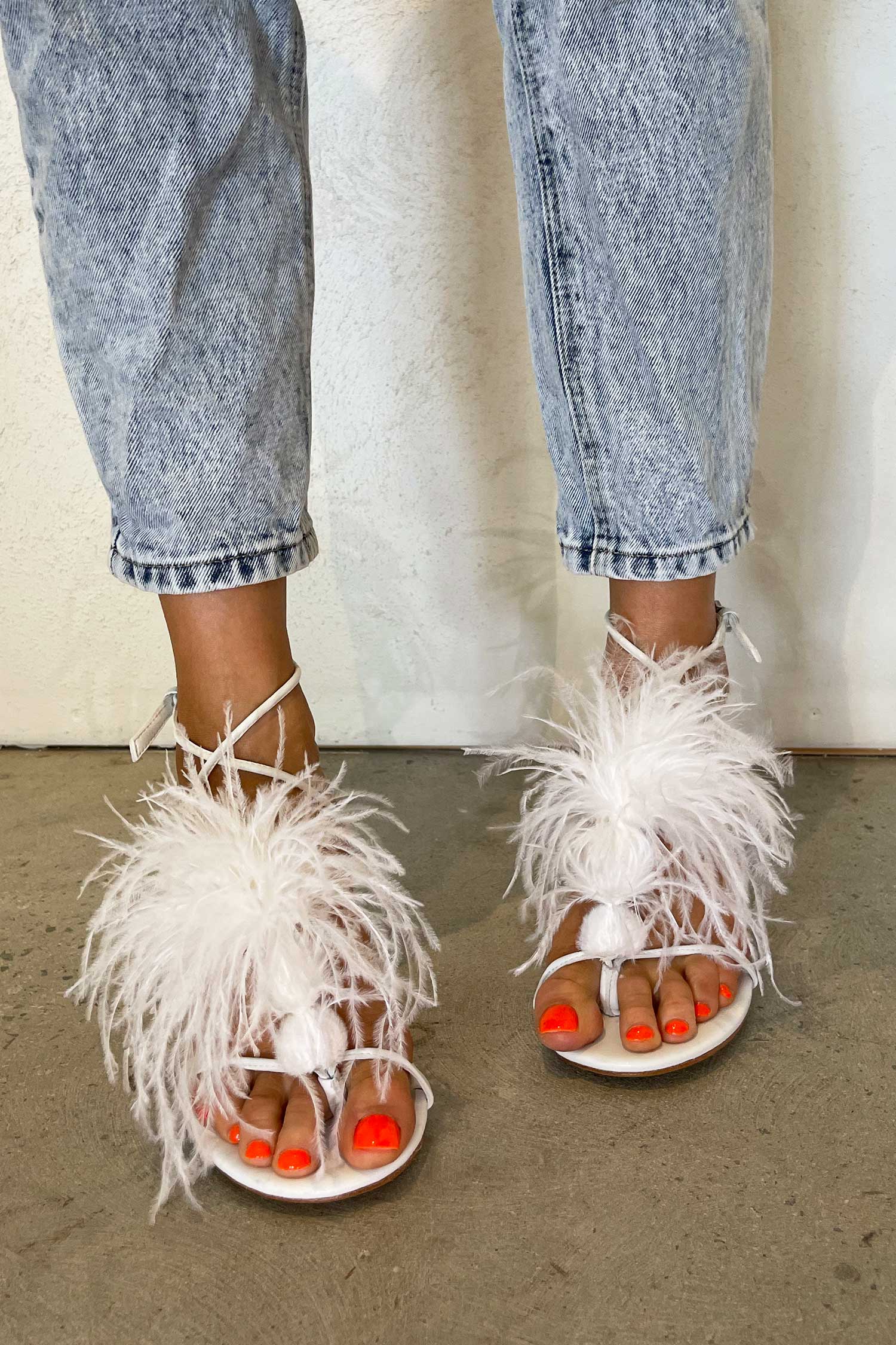 Ostrich hot sale feather heels