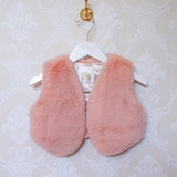 Kids Faux Fur Vest in Petal - Mode & Affaire