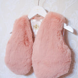 Kids Faux Fur Vest in Petal - Mode & Affaire
