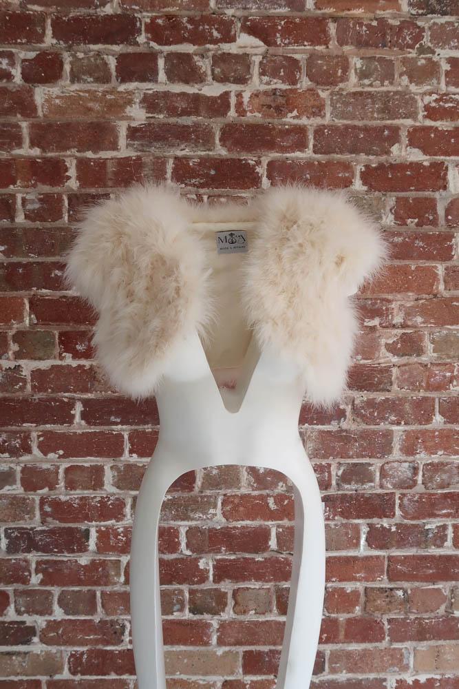 Plume Champagne Feather Bolero - Mode & Affaire